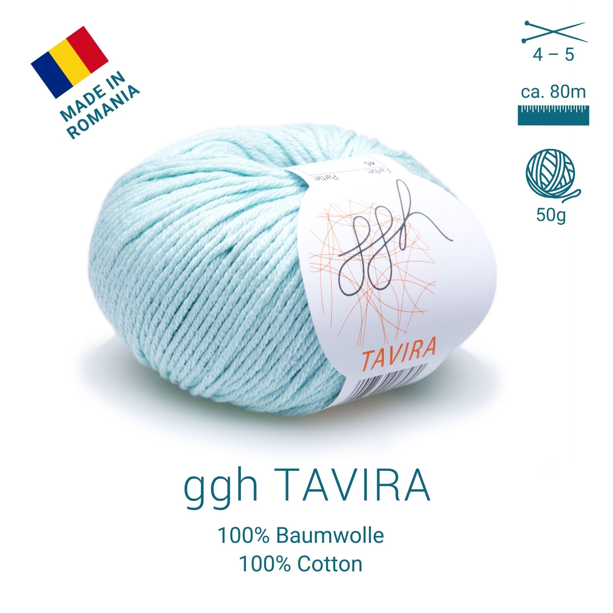 ggh Tavira | 100% Baumwolle | 80m/50g | 045 - Mint