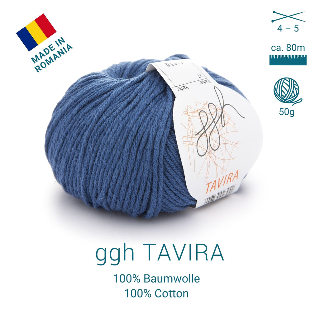 ggh Tavira | 100% Baumwolle | 80m/50g | 037 - Weiches Indigo