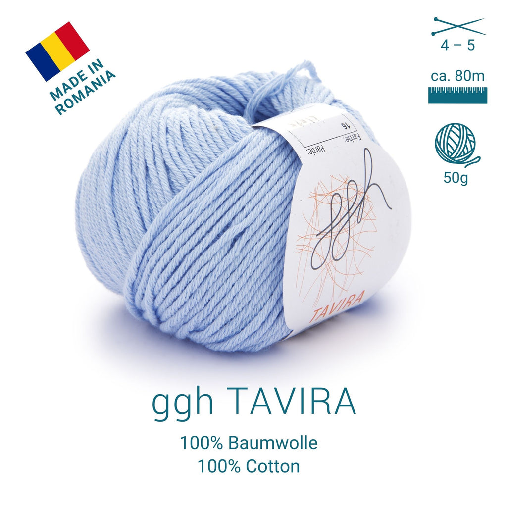 ggh Tavira | 100% Baumwolle | 80m/50g | 016 - Hellblau