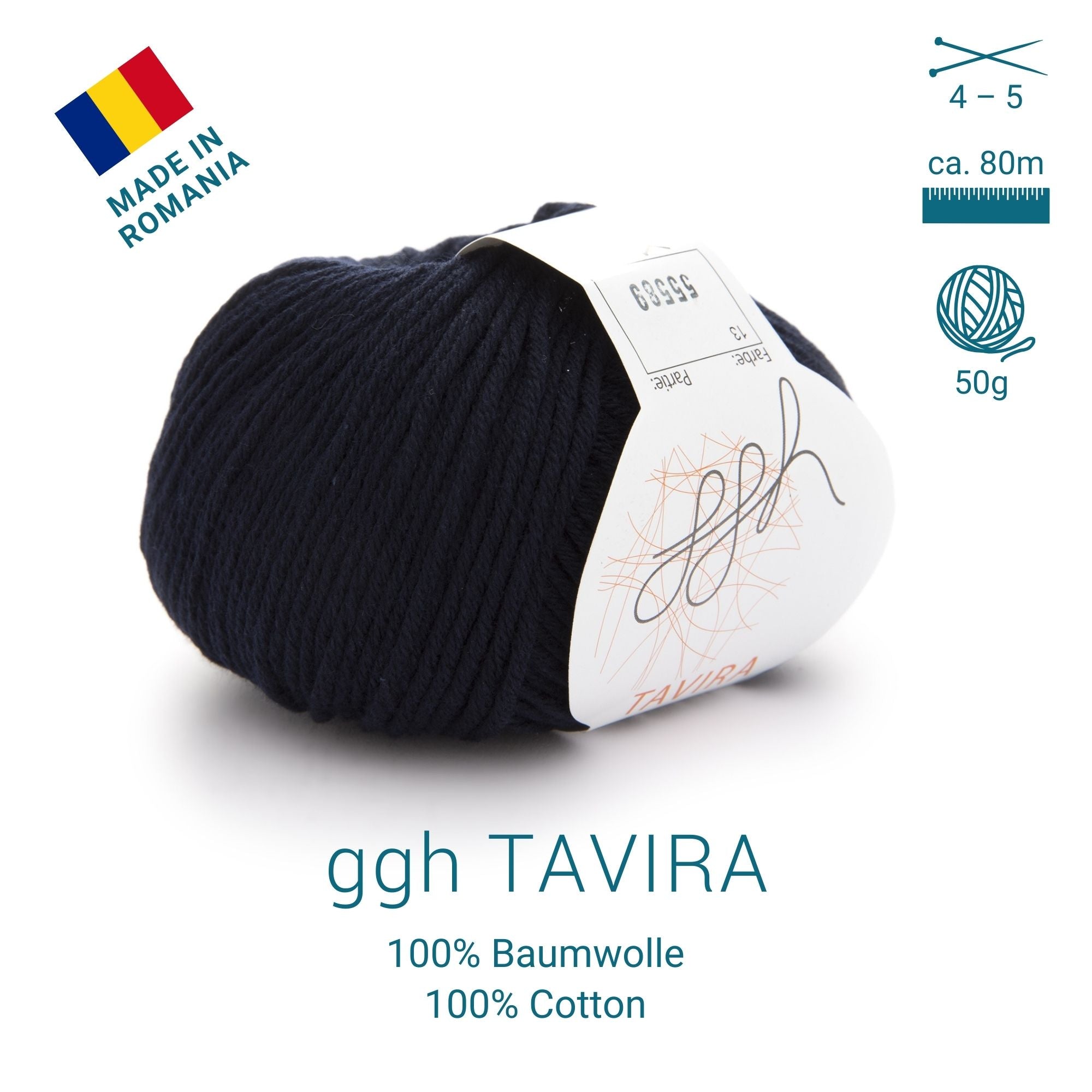 ggh Tavira | 100% Baumwolle | 80m/50g | 013 - Marine