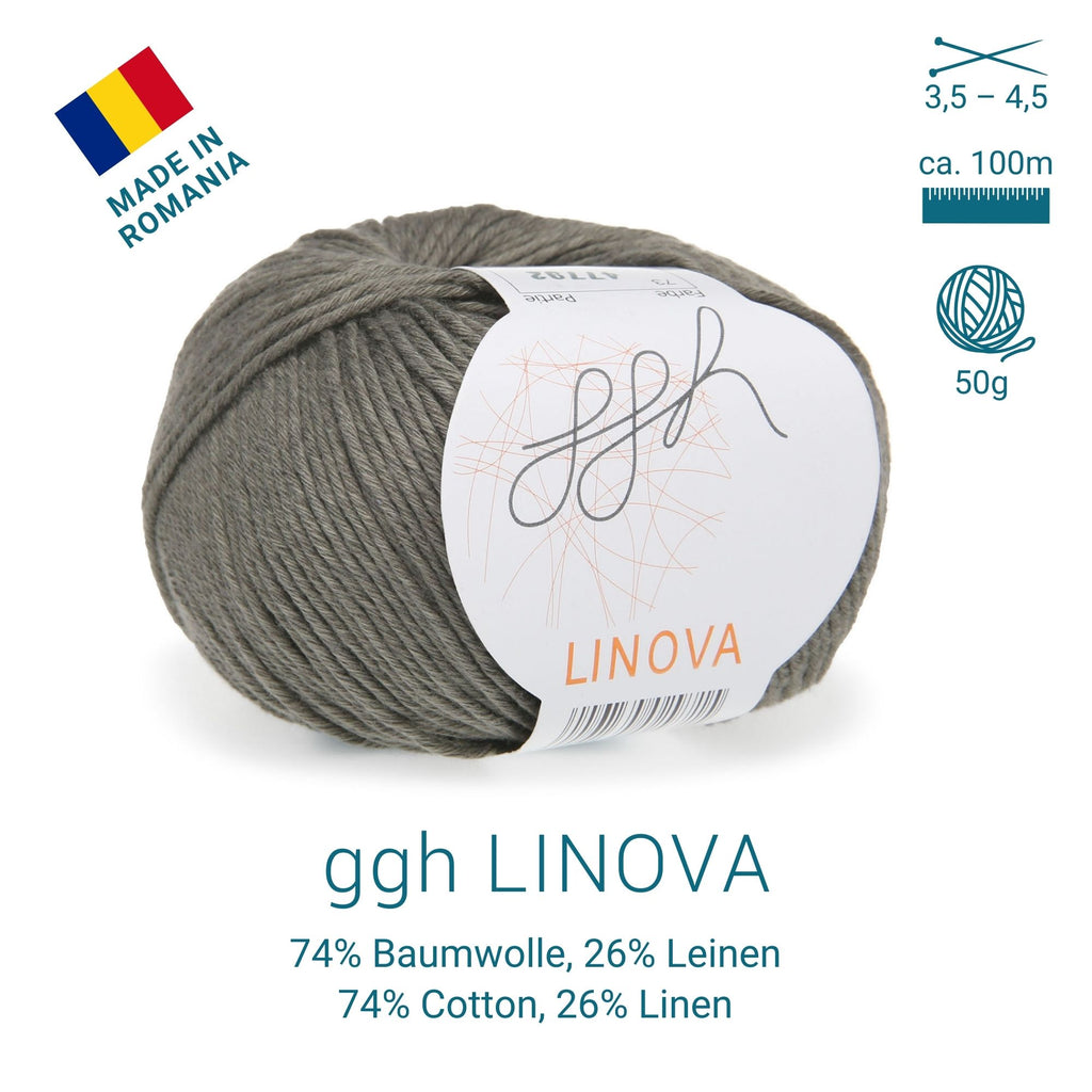 ggh Linova | Baumwolle-Leinen | 100m/50g | 073 - Khaki