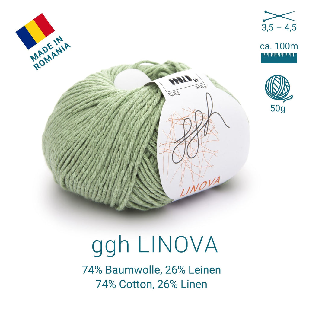 ggh Linova | Baumwolle-Leinen | 100m/50g | 046 - Lindgrün