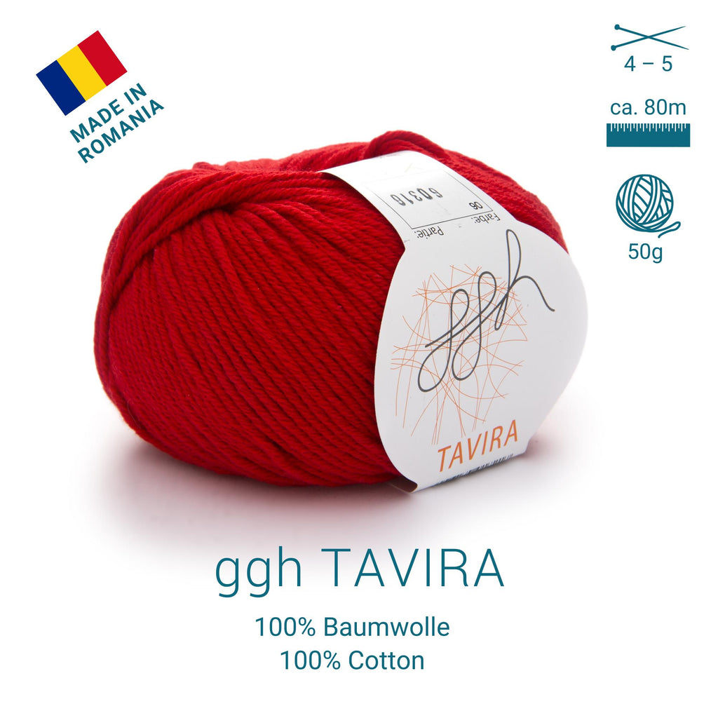 ggh Tavira | 100% Baumwolle | 80m/50g | 006  - Rot