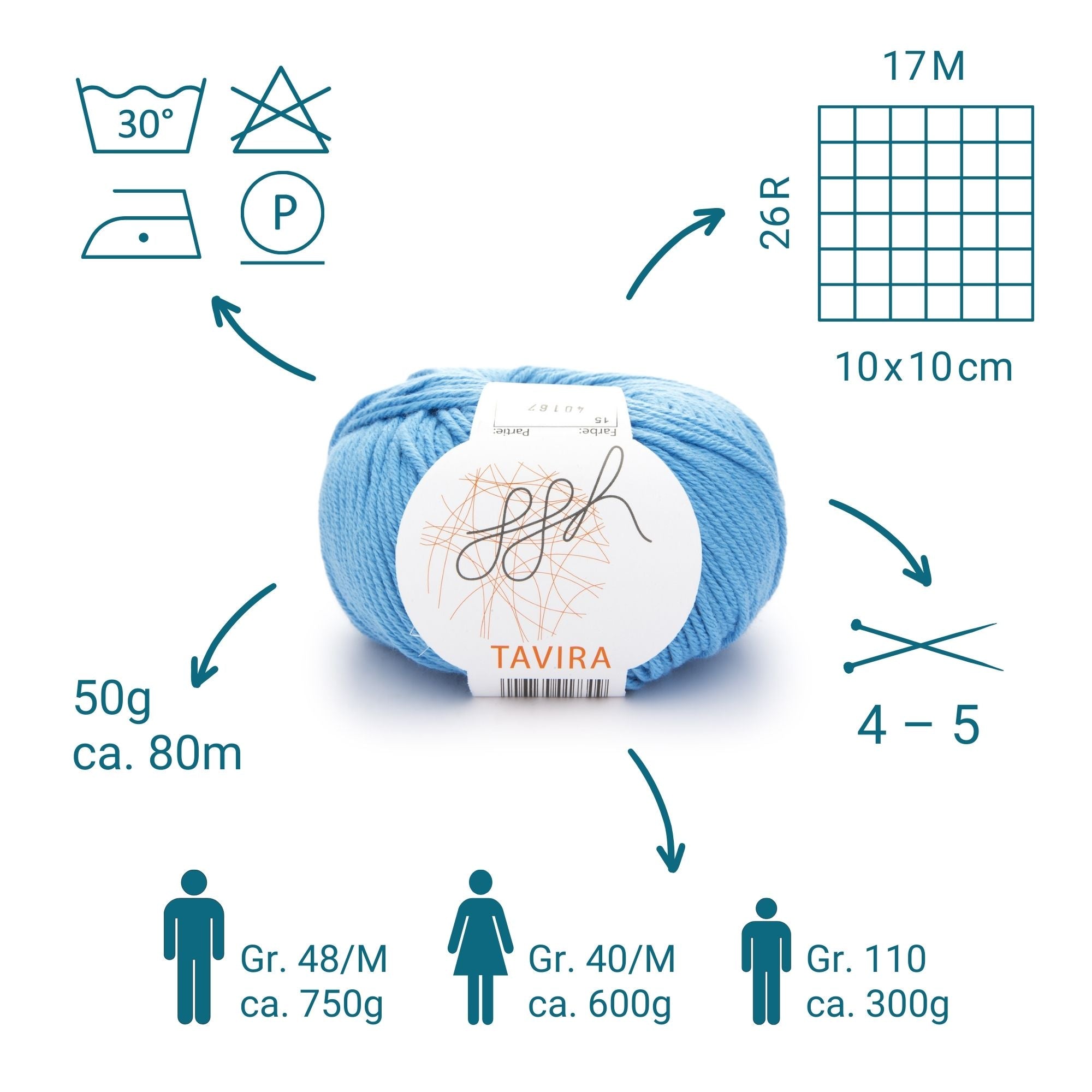 ggh Tavira | 100% Baumwolle | 80m/50g | 015 - Aqua