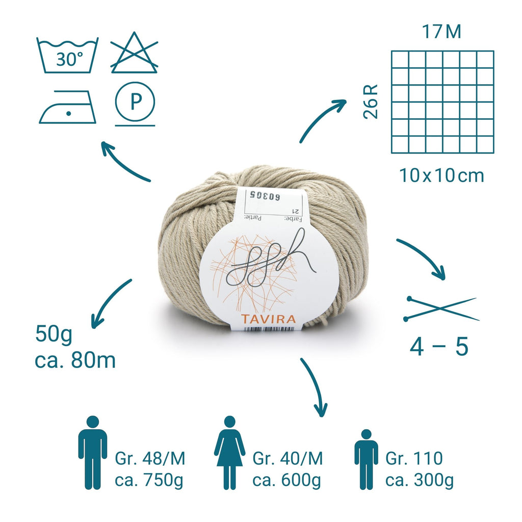 ggh Tavira | 100% Baumwolle | 80m/50g | 021 - Sand