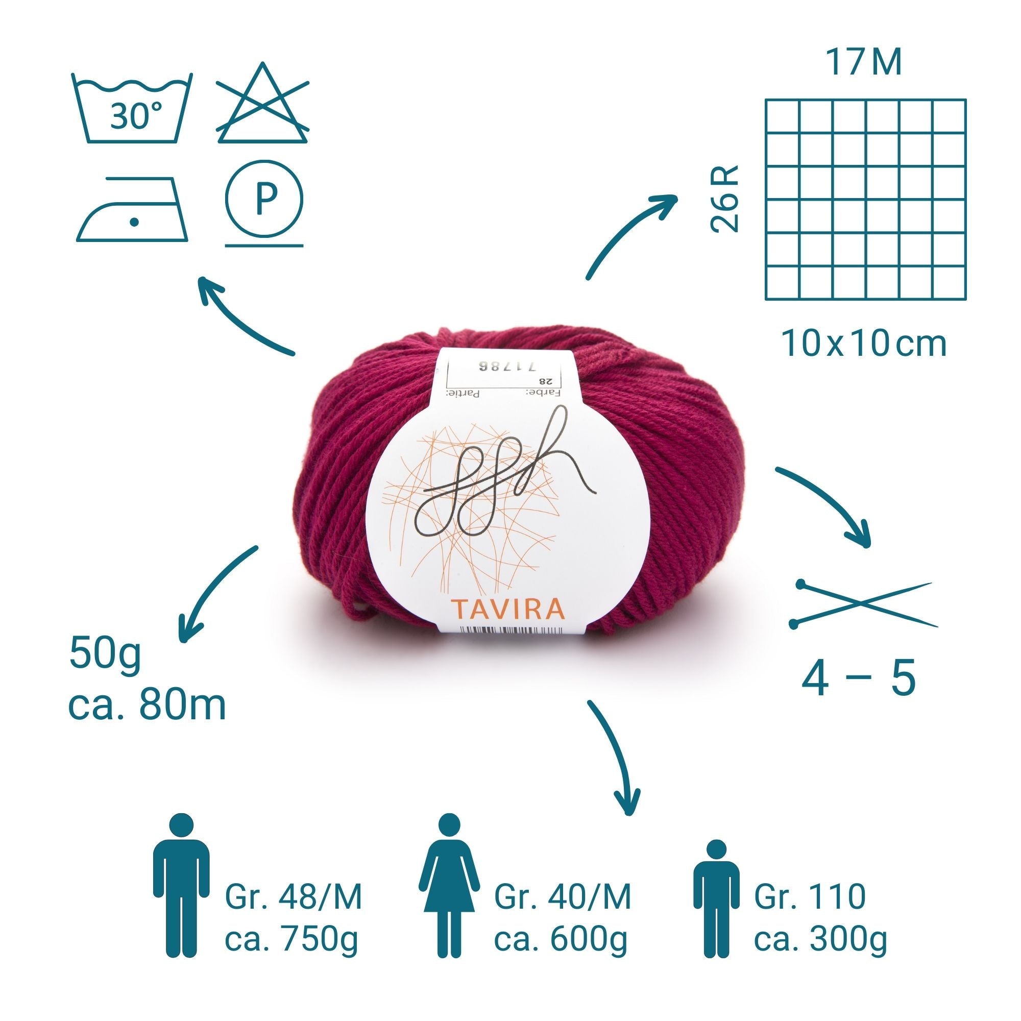 ggh Tavira | 100% Baumwolle | 80m/50g | 028 - Scharlachrot