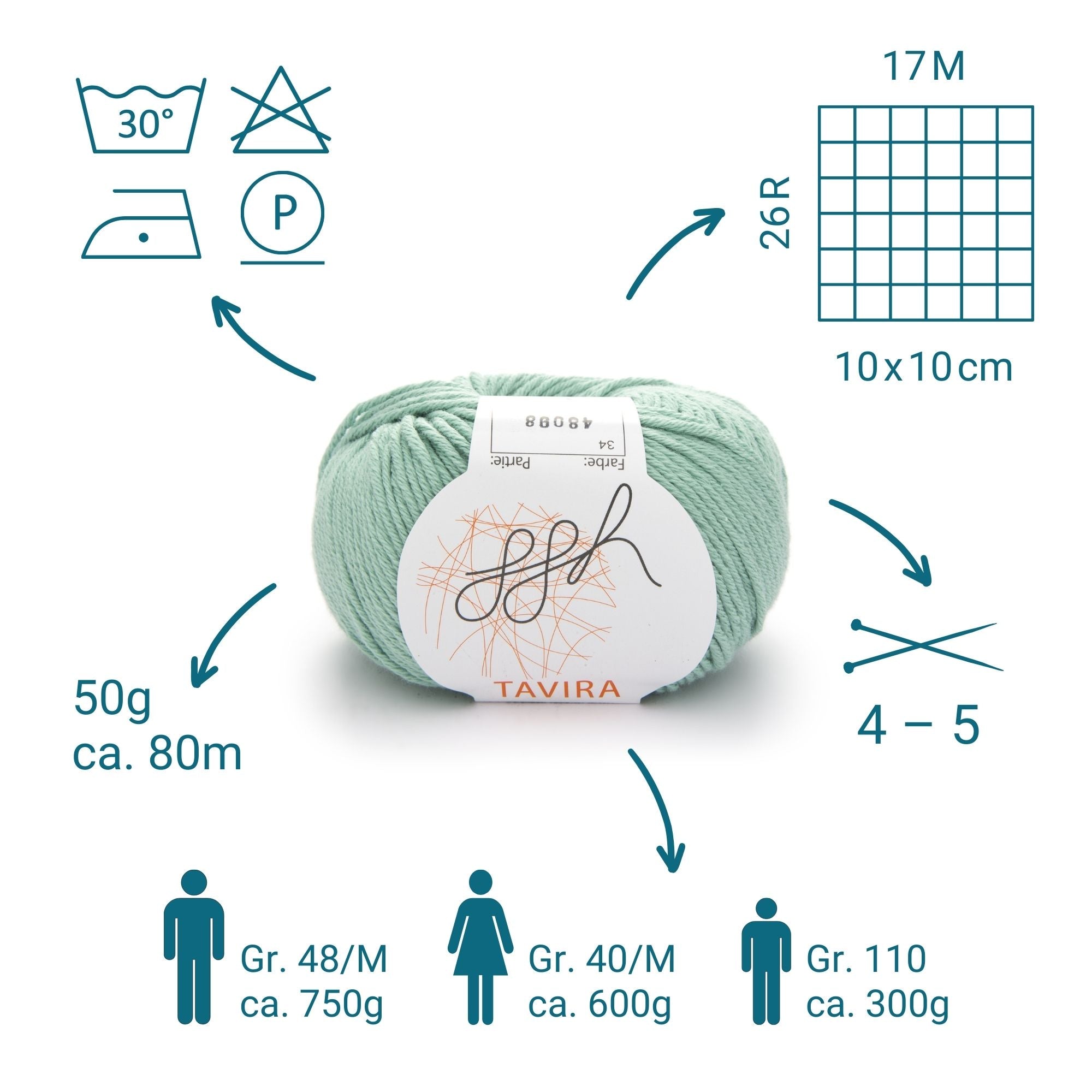 ggh Tavira | 100% Baumwolle | 80m/50g | 034 - Blassgrün