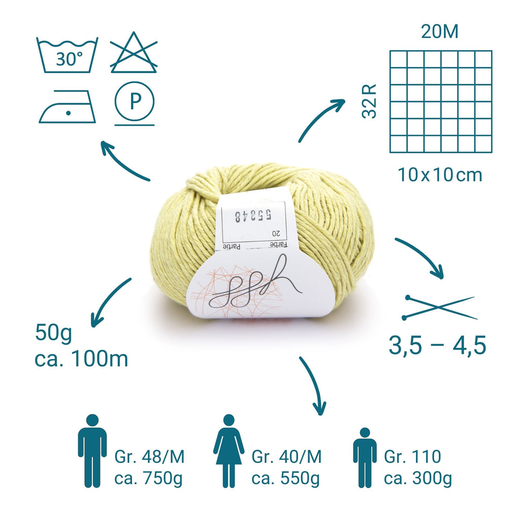 ggh Linova | Cotton-Linen | 100m/50g | 020 - Cream Yellow