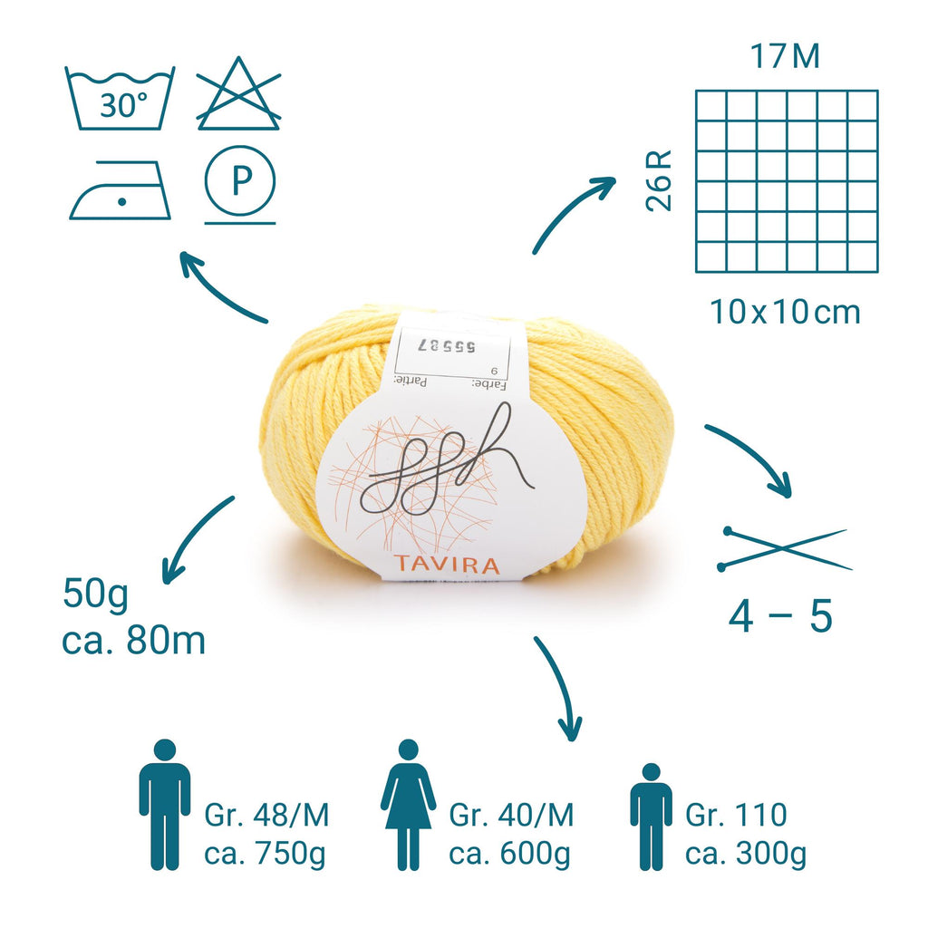 ggh Tavira | 100% Baumwolle | 80m/50g | 009  - Zitronenbonbon