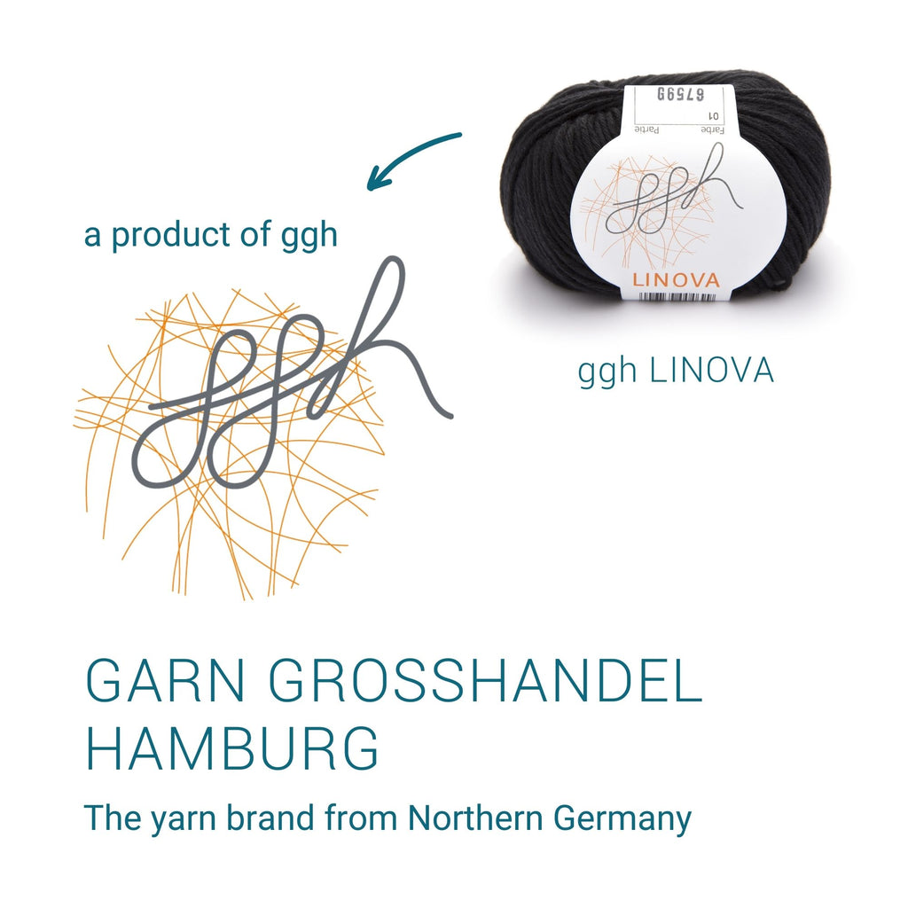 ggh Linova | Baumwolle-Leinen | 100m/50g | 001 - Schwarz