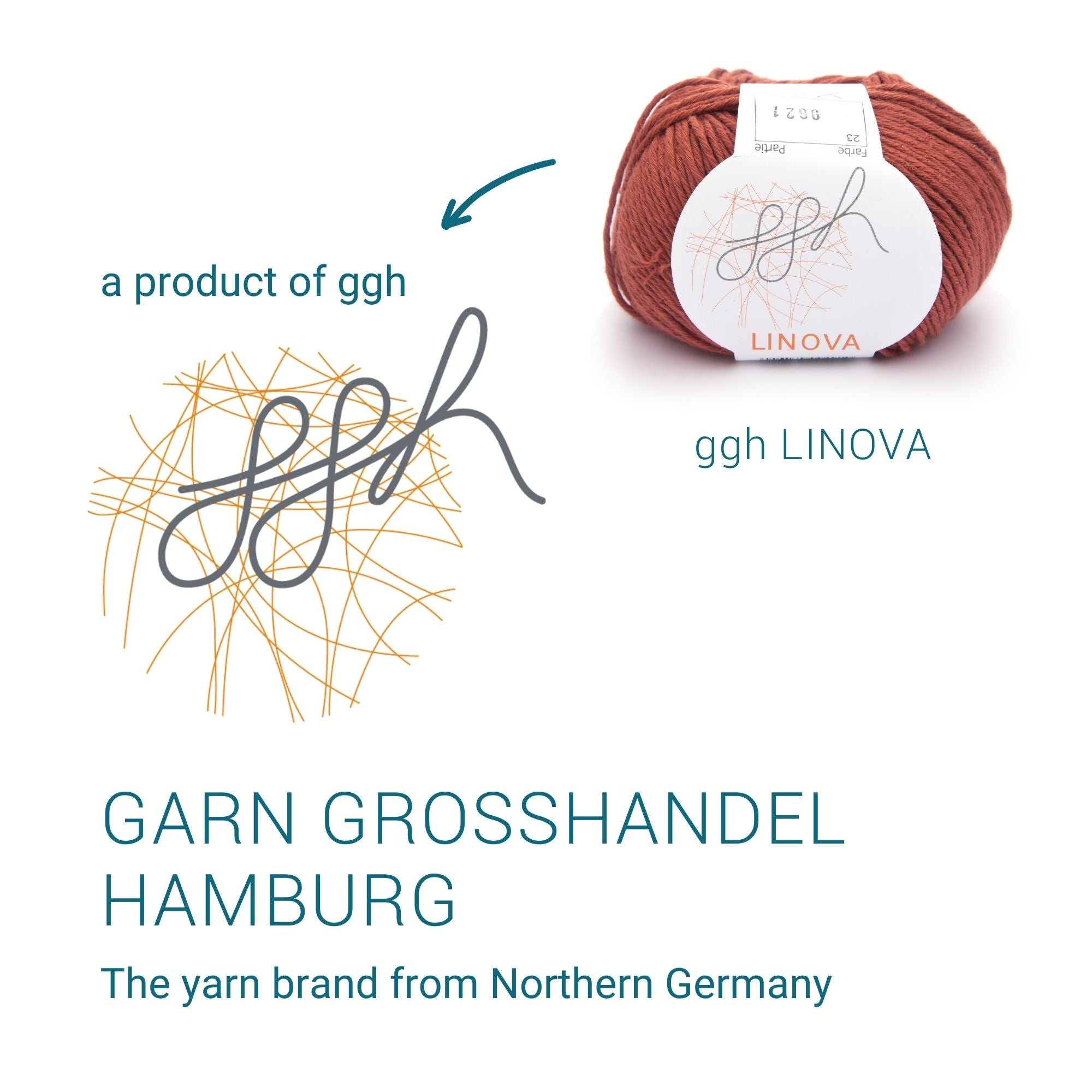 ggh Linova | Baumwolle-Leinen | 100m/50g | 023 - Gebranntes Ocker