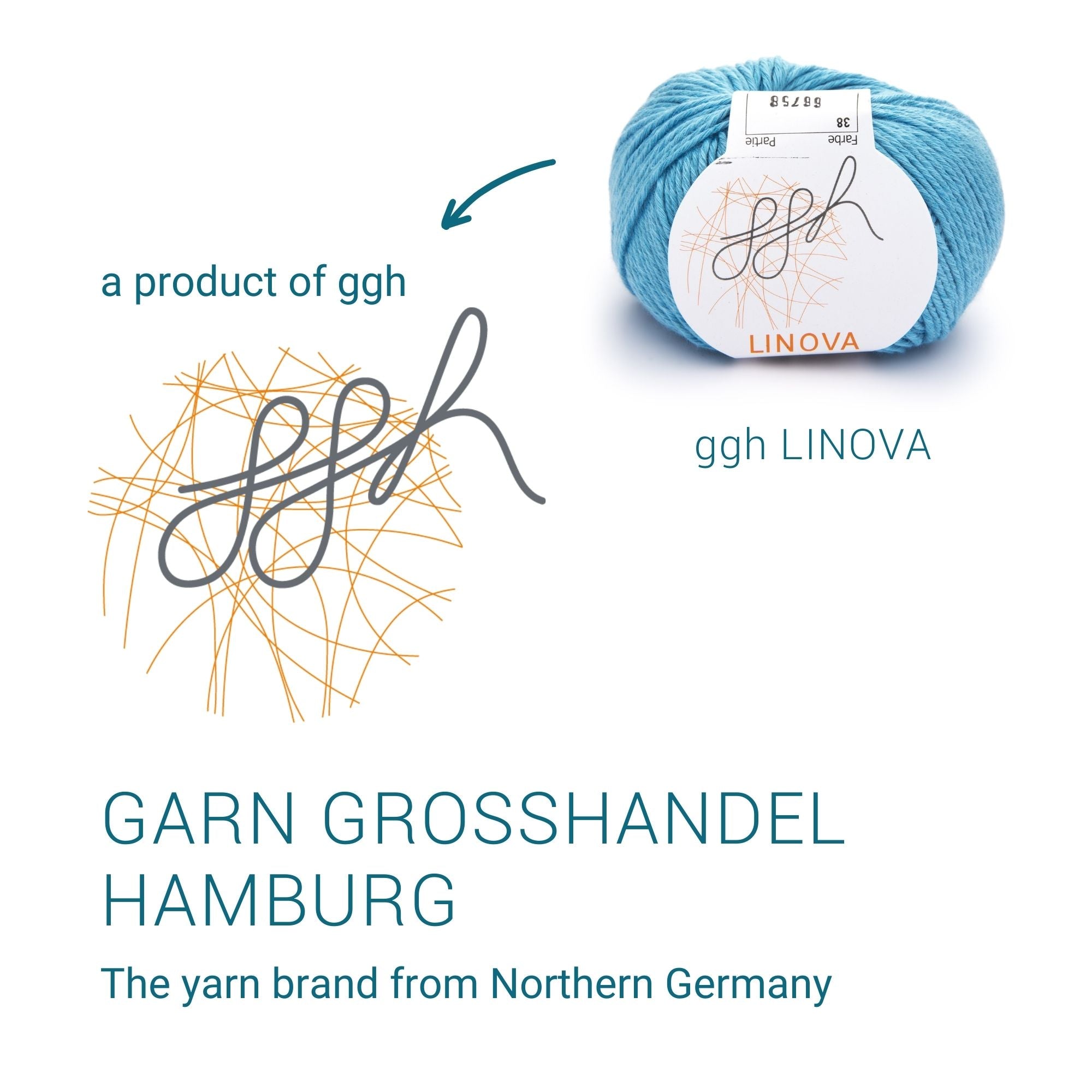 ggh Linova | Baumwolle-Leinen | 100m/50g | 038 - Aqua