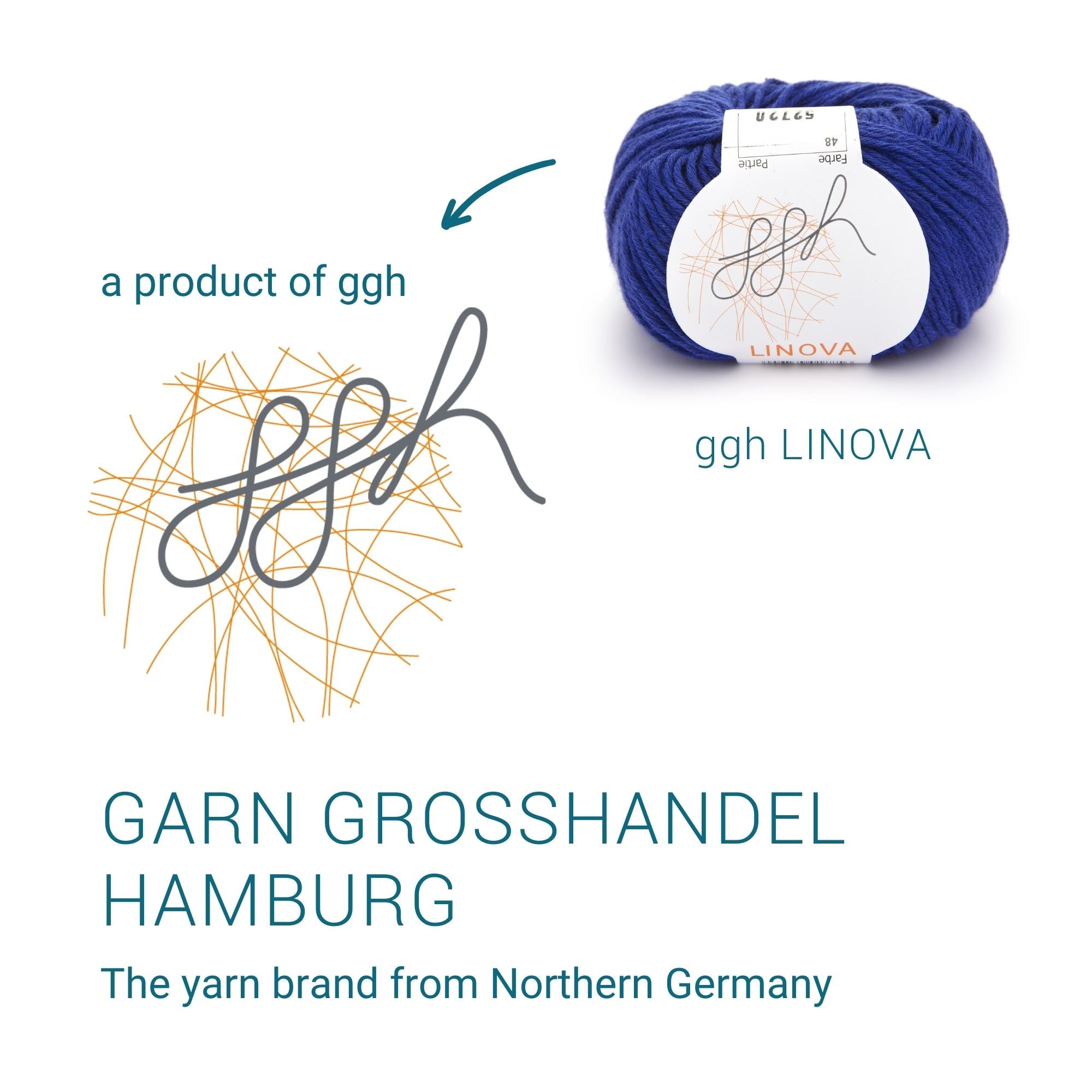 ggh Linova | Baumwolle-Leinen | 100m/50g | 048 - Royalblau