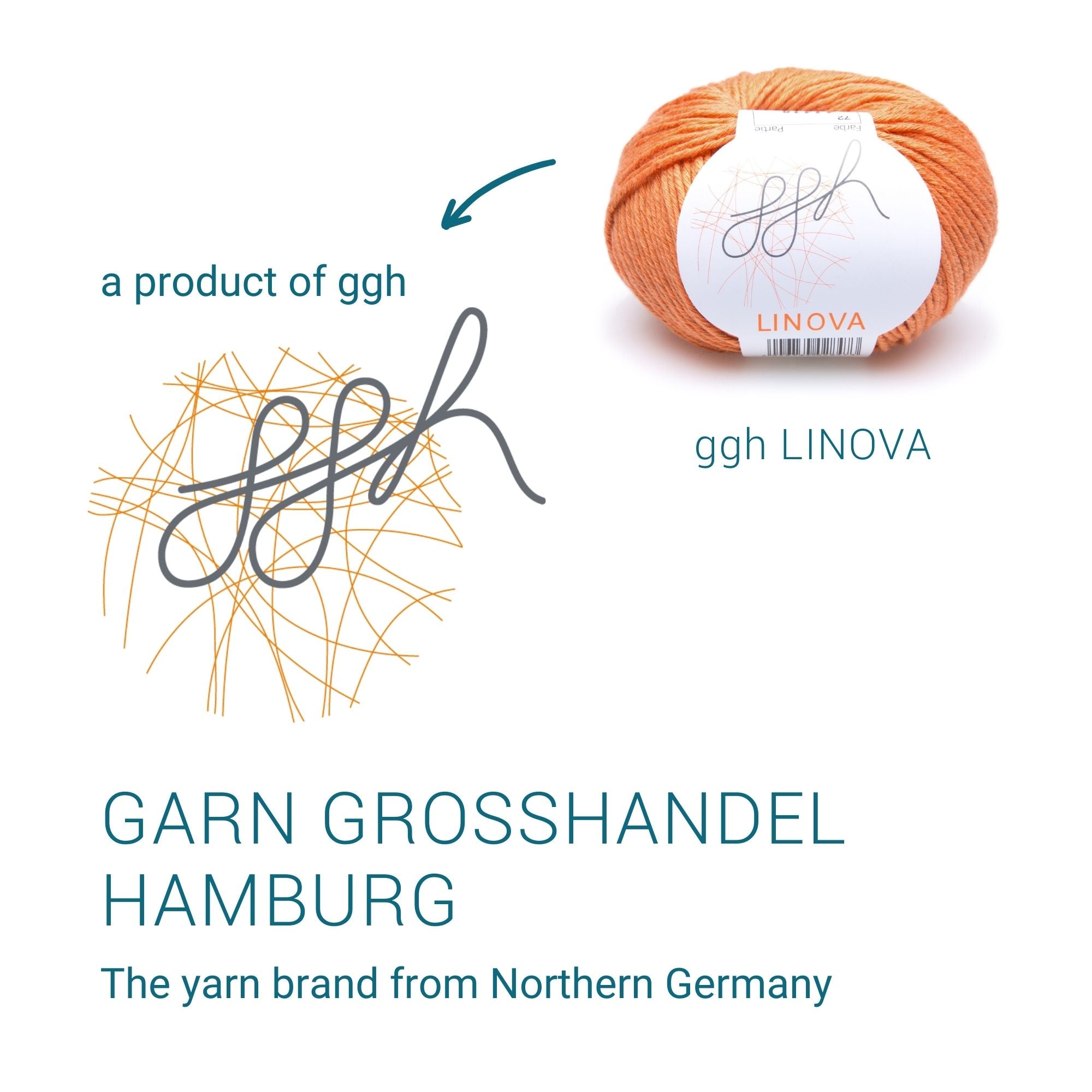 ggh Linova | Baumwolle-Leinen | 100m/50g | 072 - Mandarine