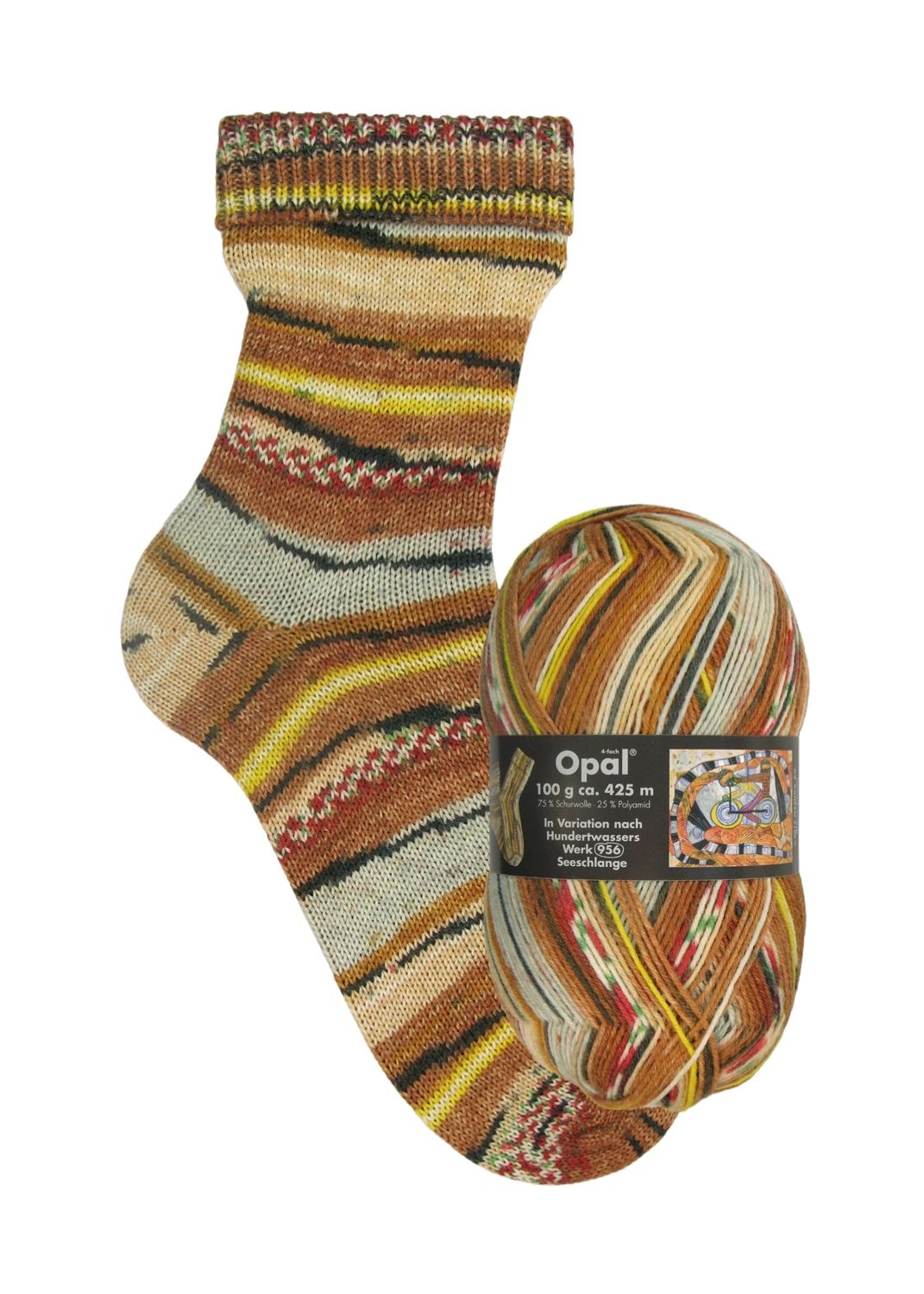 Opal Hundertwasser I | 4-fach Sockenwolle 100g | Farbe 1436