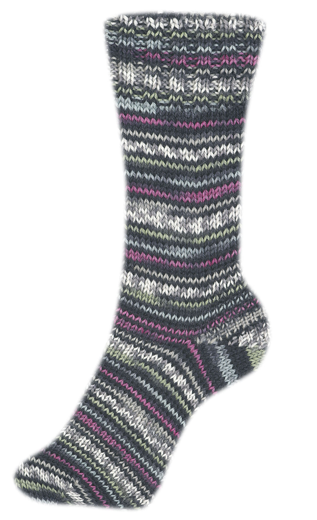 Fortissima 6-fach bunte Sockenwolle 150g | Farbe 159 - GRAU-BUNT