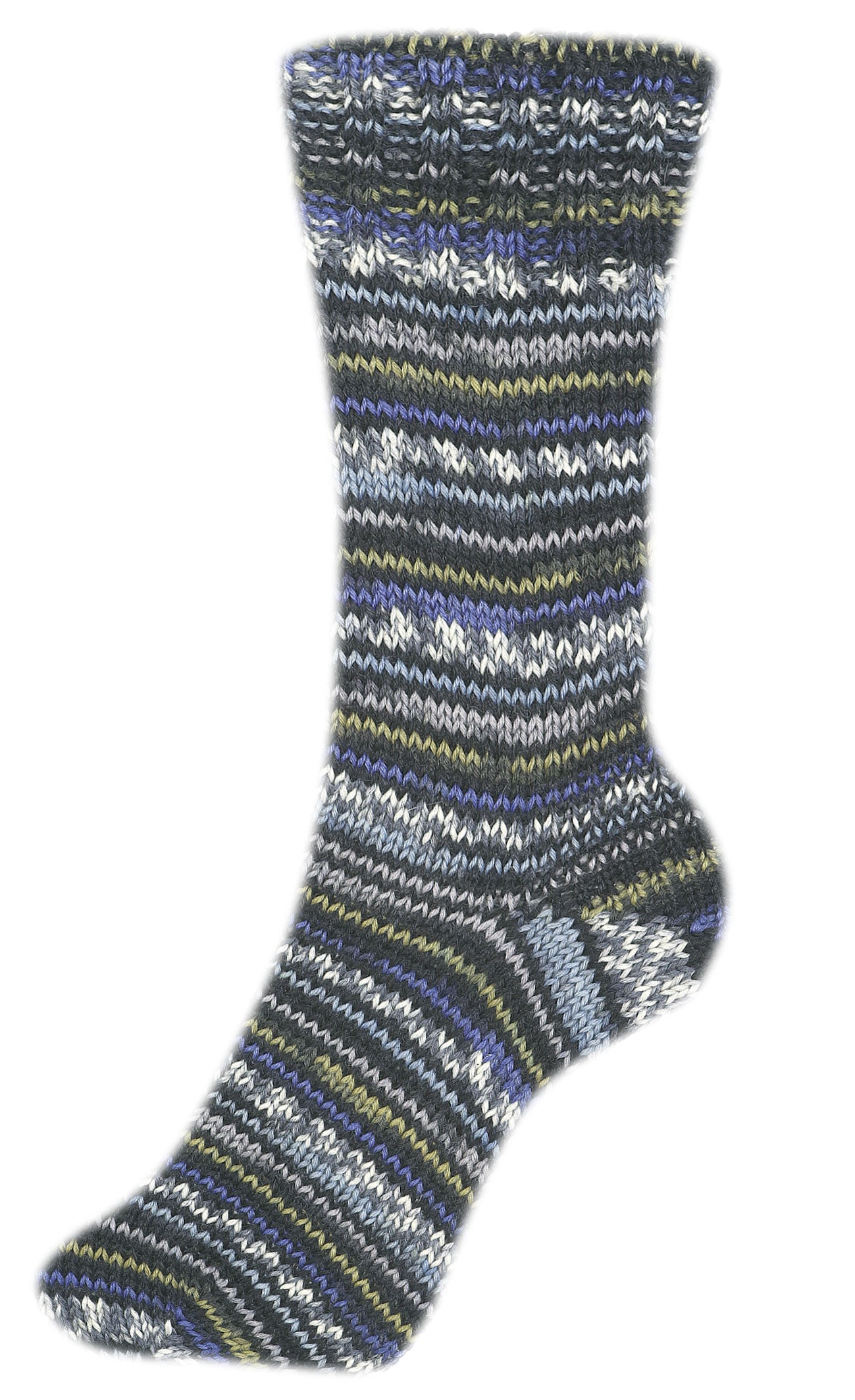 Fortissima 6-fach bunte Sockenwolle 150g | Farbe 160 - BLAU-BUNT