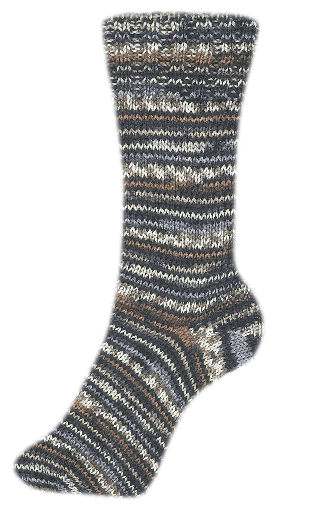 Fortissima 6-fach bunte Sockenwolle 150g | Farbe 162 - BRAUN-BUNT