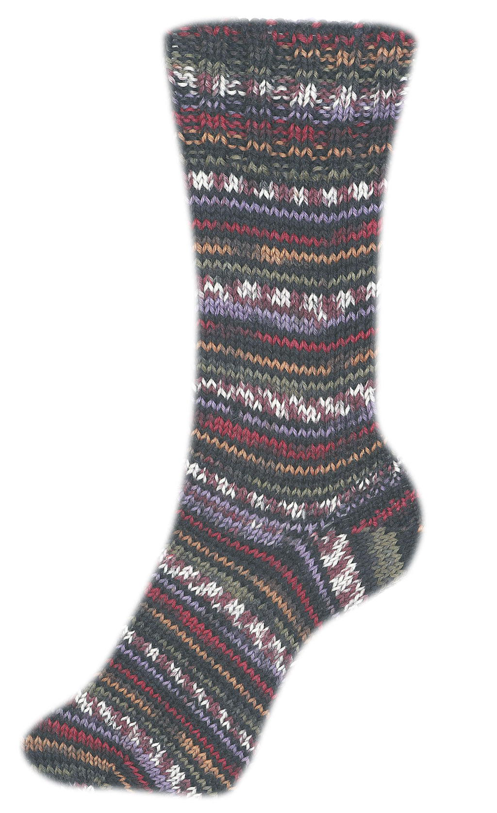 Fortissima 6-fach bunte Sockenwolle 150g | Farbe 163 - BORDEAUX-BUNT