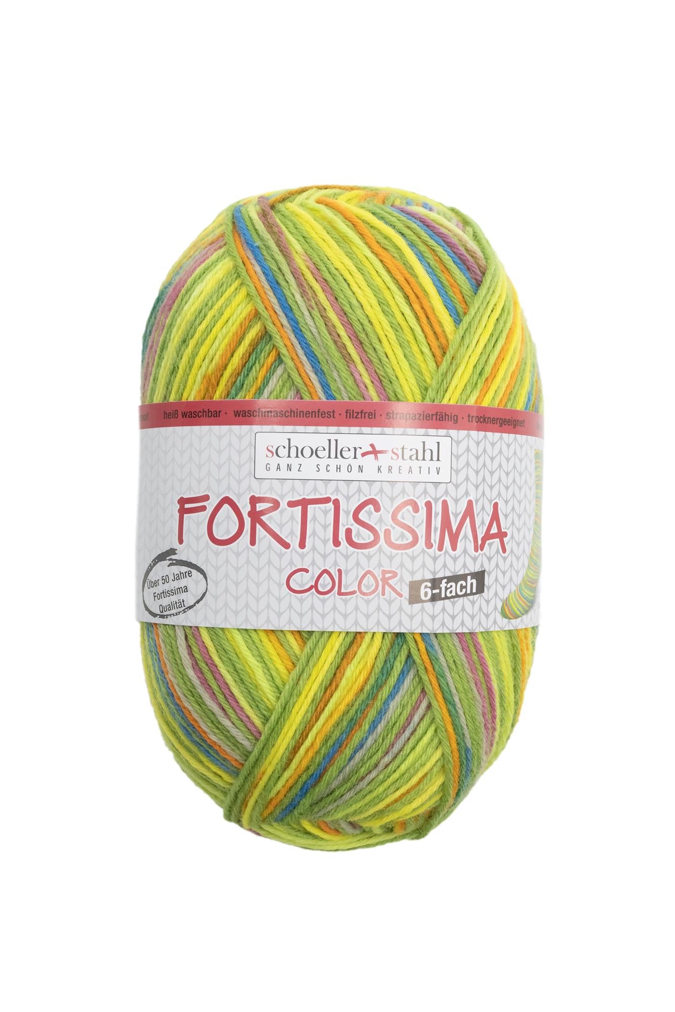 Fortissima 6-fach bunte Sockenwolle 150g | Farbe 232 - GRUEN