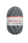 Fortissima 6-fach bunte Sockenwolle 150g | Farbe 469 - ONYX