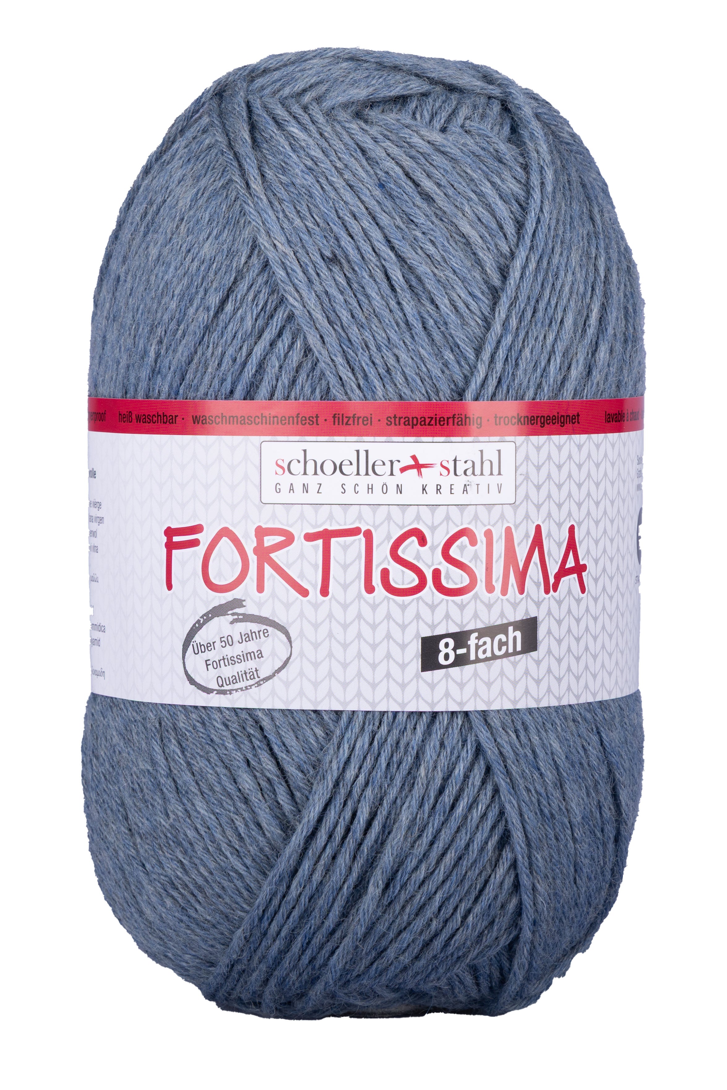 Fortissima 8-fach Sockenwolle 150g | Farbe 8033 - JEANS