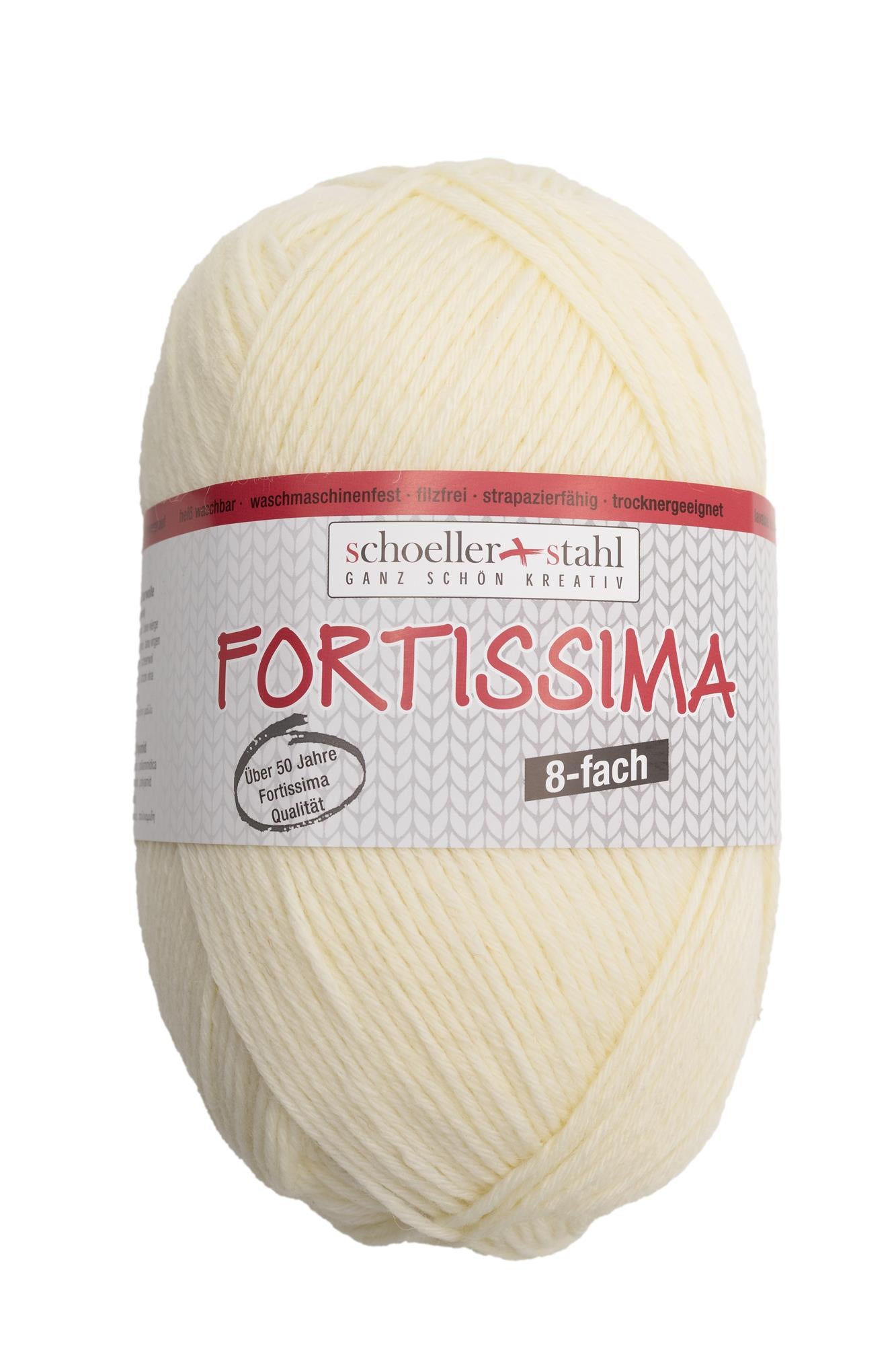 Fortissima 8-fach Sockenwolle 150g | Farbe 8048 - NATUR