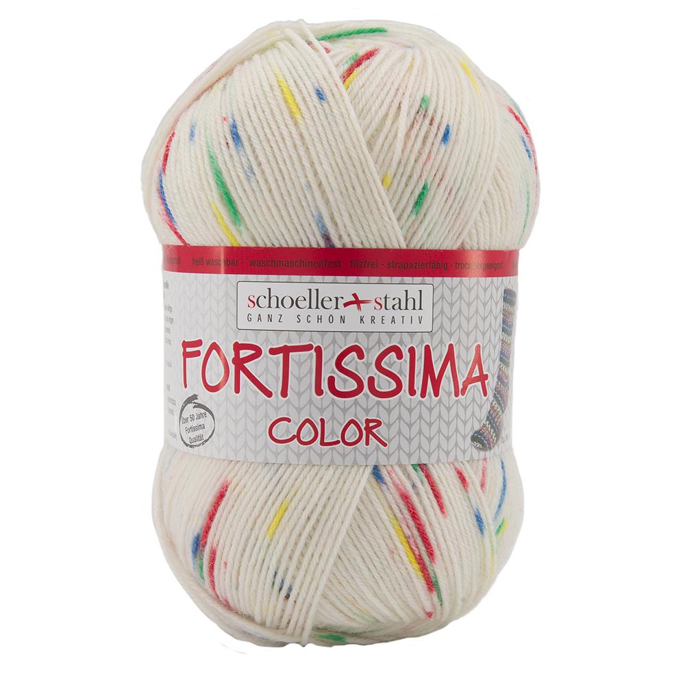 Fortissima bunte 4-fach Sockenwolle | Farbe 2401 - DAISY