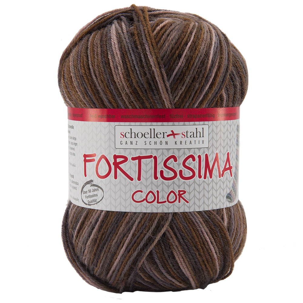 Fortissima bunte 4-fach Sockenwolle | Farbe 2446 - TAUPE