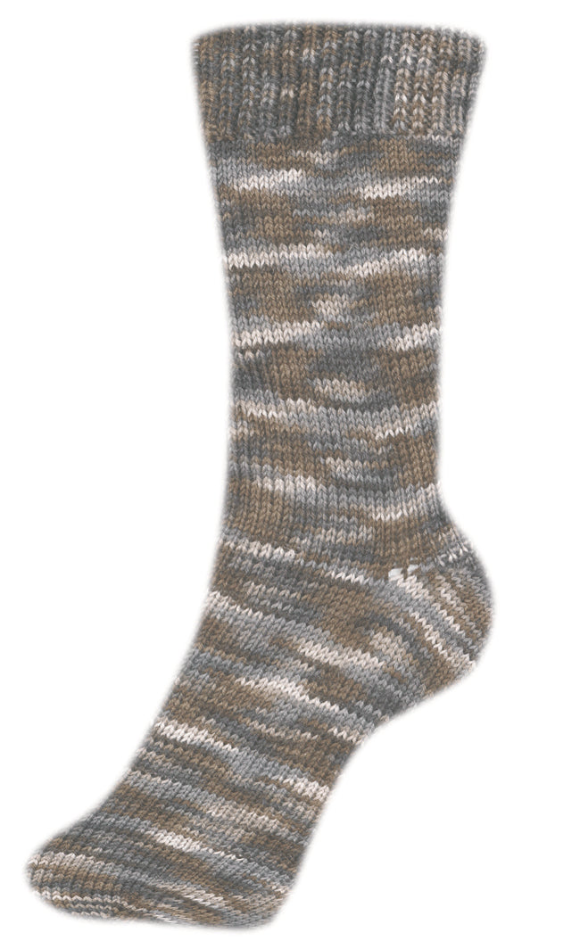 Fortissima bunte 4-fach Sockenwolle | Farbe 2446 - TAUPE