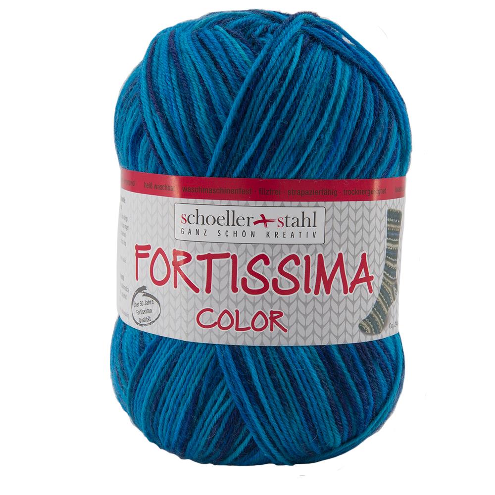 Fortissima Colorful 4-Ply Sock Yarn | Color 2451 - LAGOON