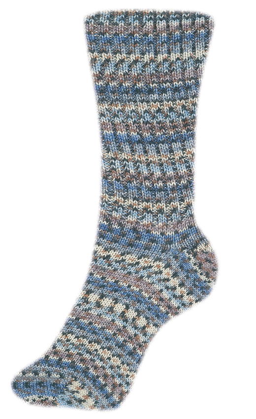 Fortissima bunte 4-fach Sockenwolle | Farbe 2483 - KIESEL