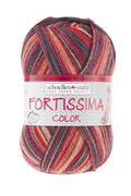 Fortissima bunte 4-fach Sockenwolle | Farbe 2486 - LAVA
