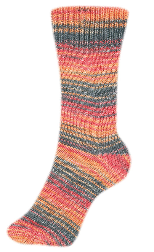 Fortissima bunte 4-fach Sockenwolle | Farbe 2486 - LAVA