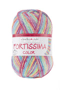 Fortissima bunte 4-fach Sockenwolle | Farbe 2487 - REGENBOGEN