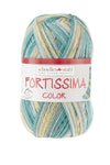 Fortissima bunte 4-fach Sockenwolle | Farbe 2488 - TUERKIS