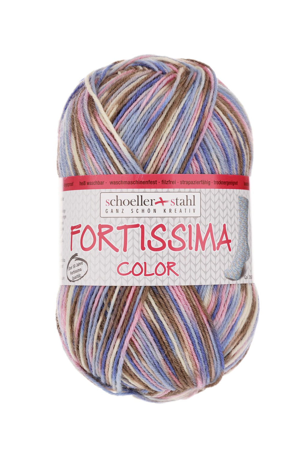 Fortissima bunte 4-fach Sockenwolle | Farbe 2500 - RAUREIF
