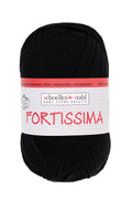 Fortissima 4-ply solid sock yarn 100g | Color 2002 - BLACK