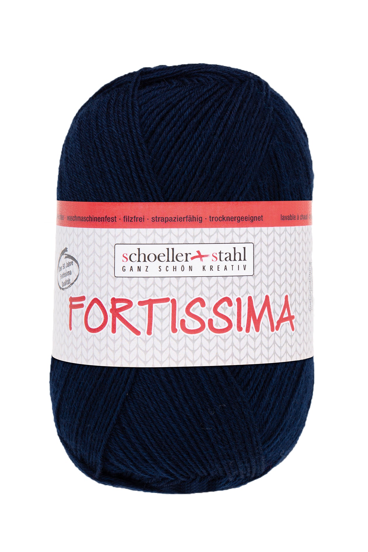 Fortissima 4-fach Uni-Sockenwolle 100g | Farbe 2040 - NACHTBLAU
