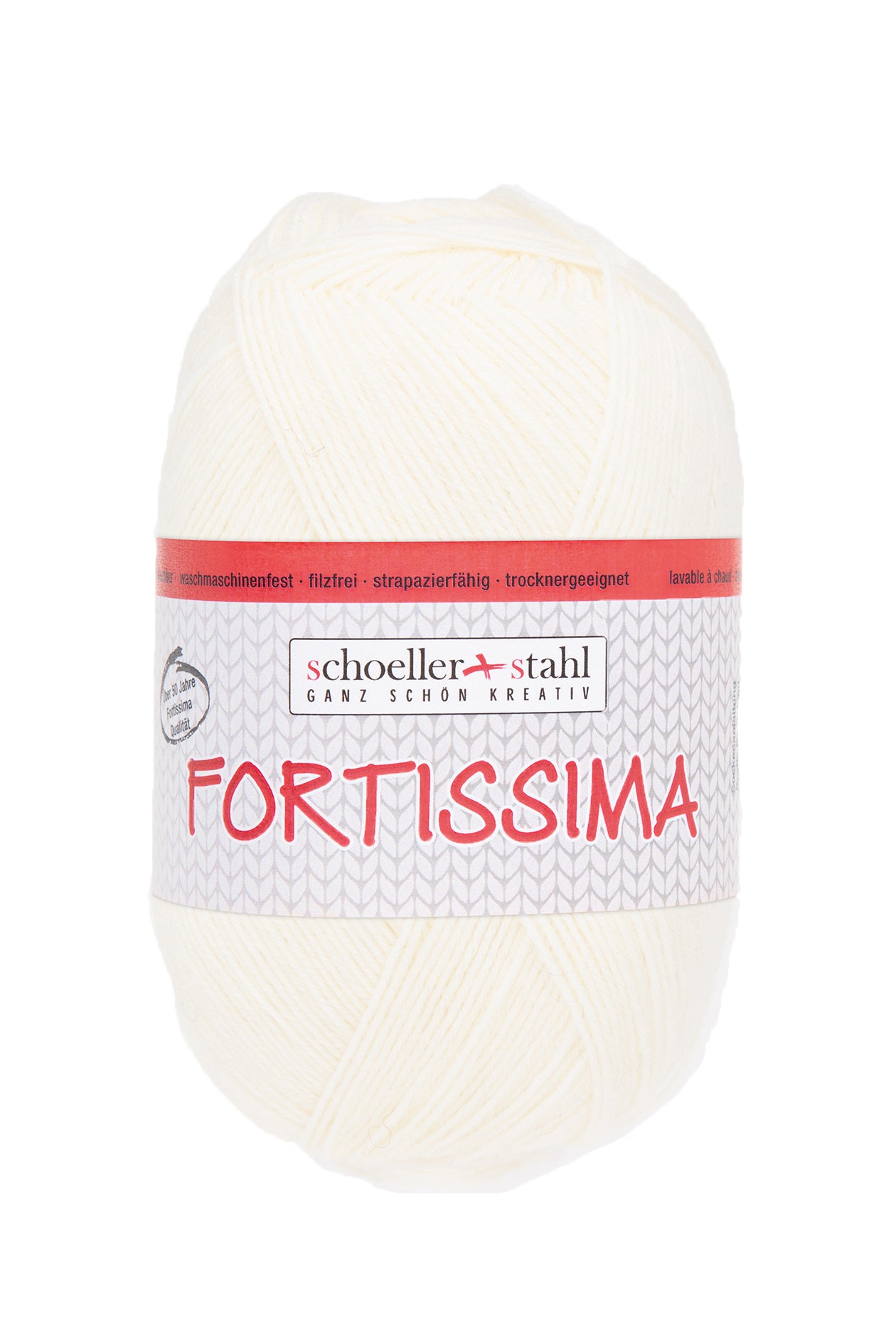 Fortissima 4-fach Uni-Sockenwolle 100g | Farbe 2048 - NATUR
