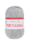 Fortissima laine à chaussettes 4 fils unie 100g | Couleur 2055 - GRIS CHINÉ