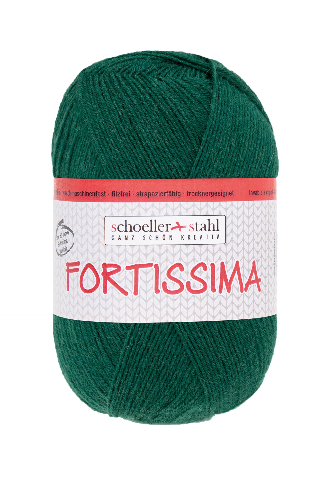 Fortissima 4-fach Uni-Sockenwolle 100g | Farbe 2092 - DUNKELGRUEN