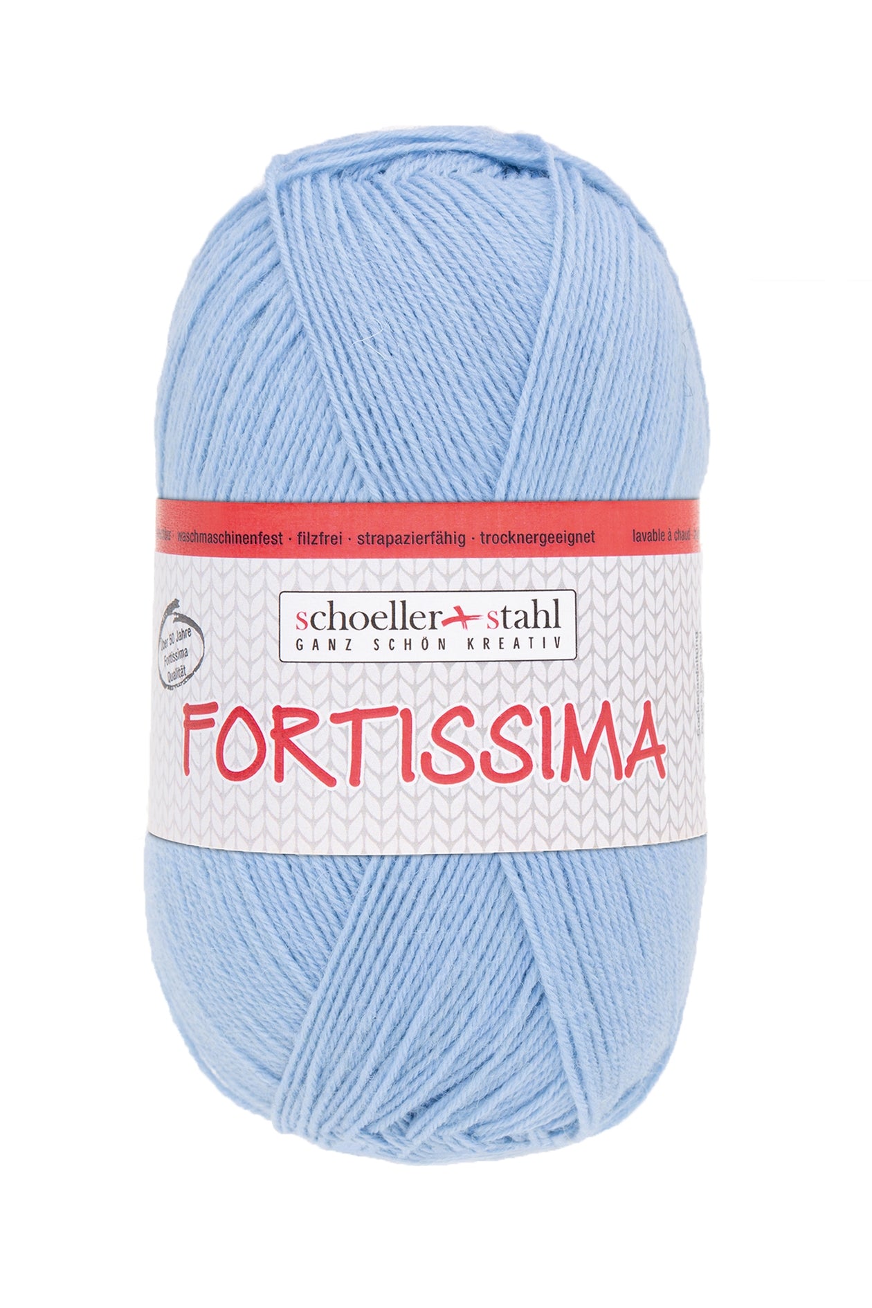 Fortissima 4-fach Uni-Sockenwolle 100g | Farbe 2101 - HELLBLAU