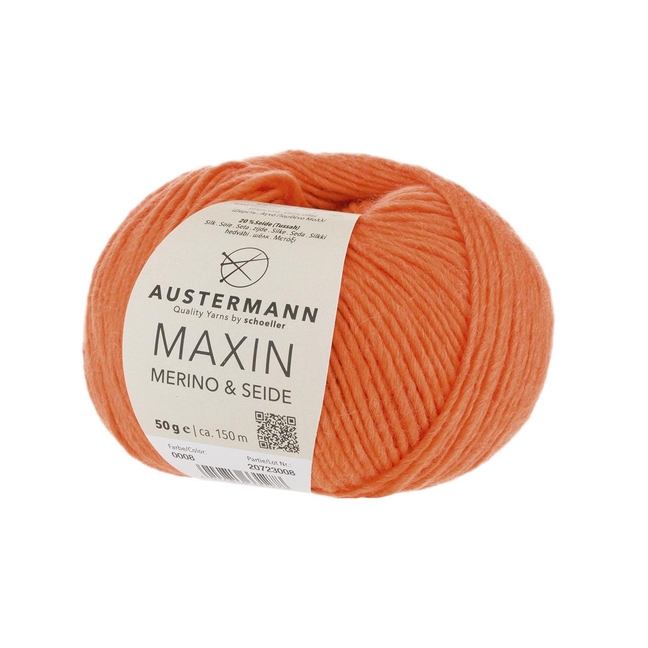 Maxin Merino&Seide | 150M - 50G | 08 - Orange