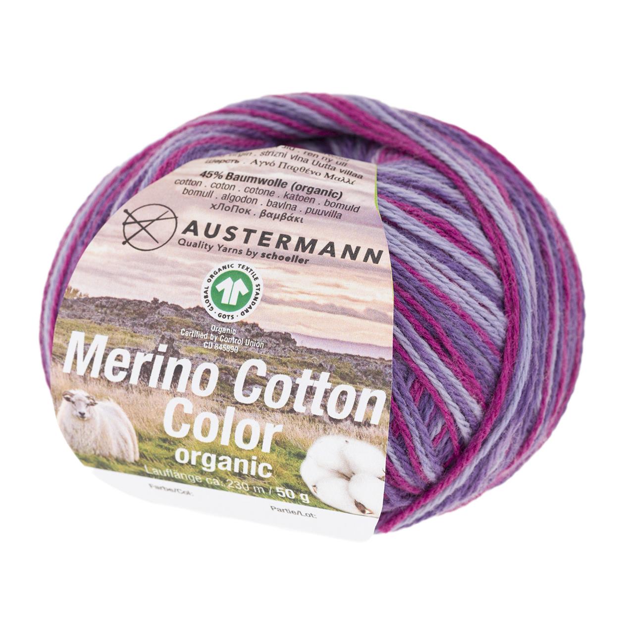 Merino Coton Couleur | 230 M - 50G | 101 - Orchidée