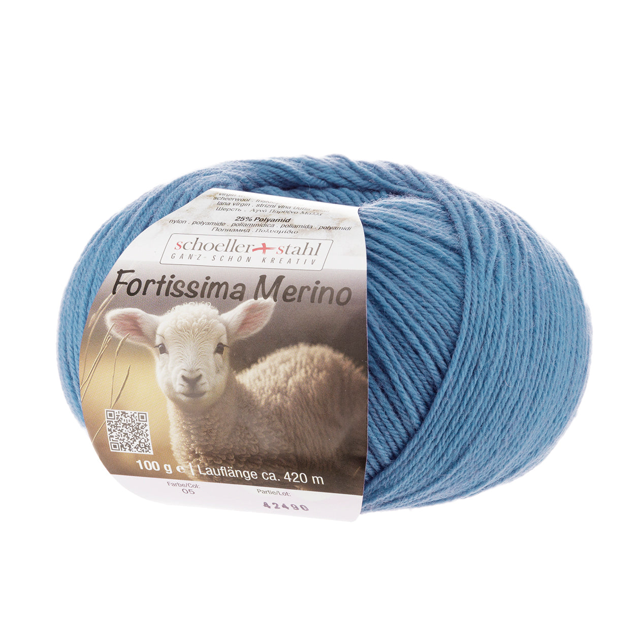 Fortissima 4-fach Merino-Sockenwolle 100g | Farbe 05 - JEANS