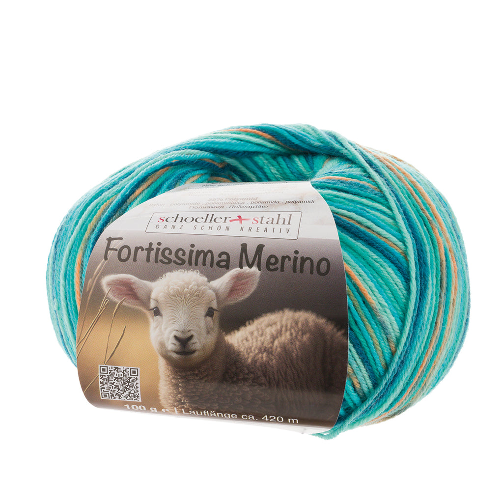 Fortissima 4-ply Merino Sock Yarn 100g | Color 105 - LAGOON