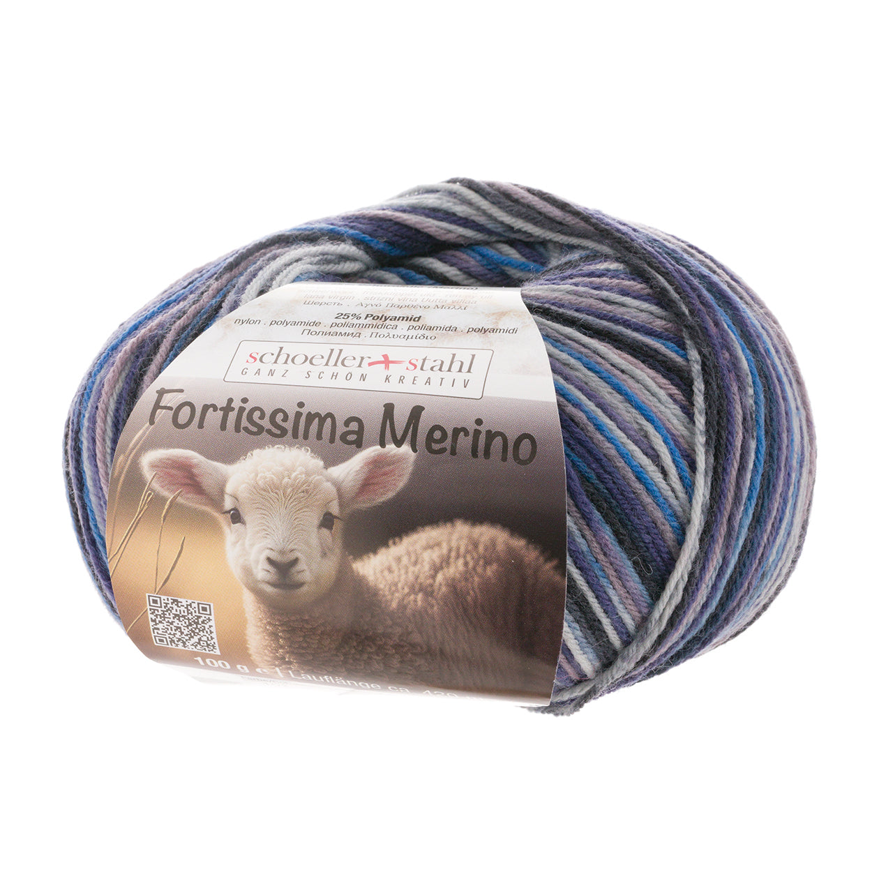 Fortissima 4-fach Merino-Sockenwolle 100g | Farbe 107 - STEIN