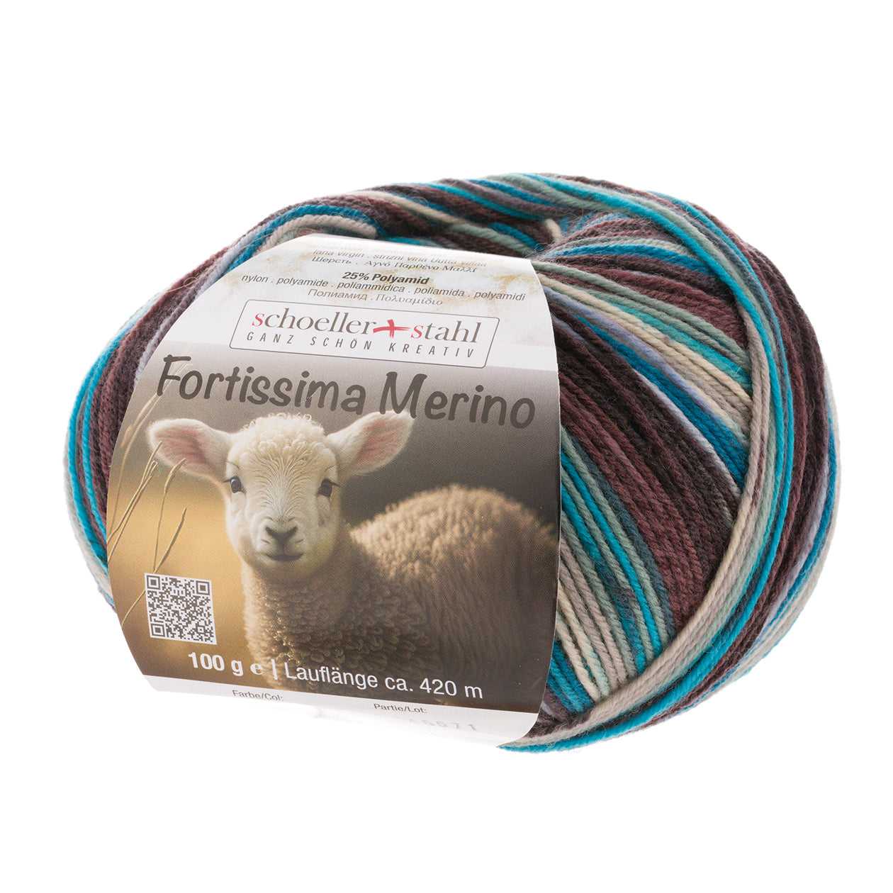 Fortissima 4-fach Merino-Sockenwolle 100g | Farbe 108 - ISLAND