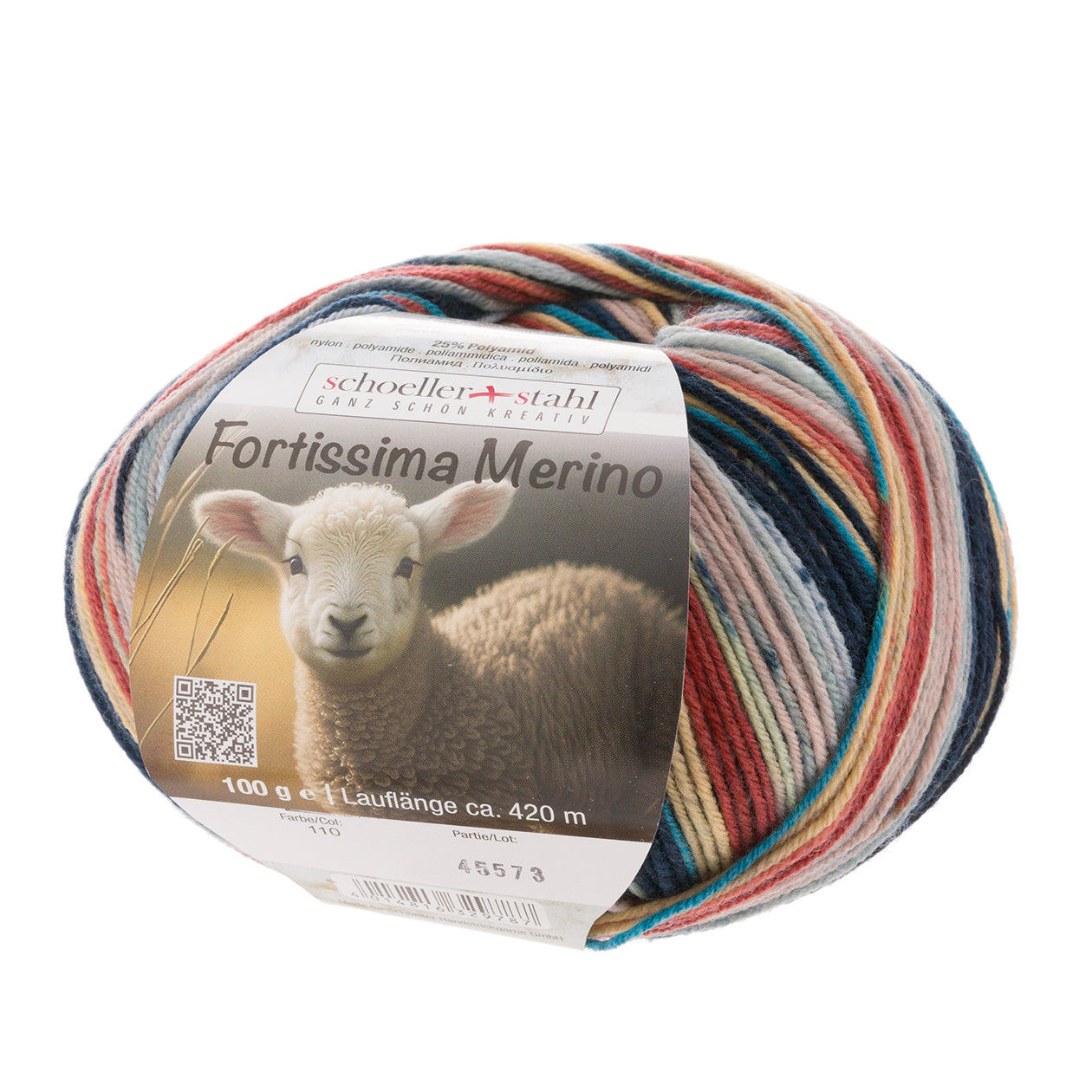 Fortissima 4-fach Merino-Sockenwolle 100g | Farbe 110 - ACHAT